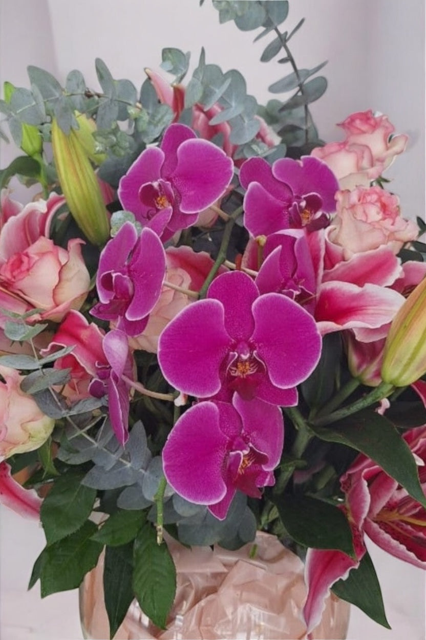 Arranjo Elegância Rosa