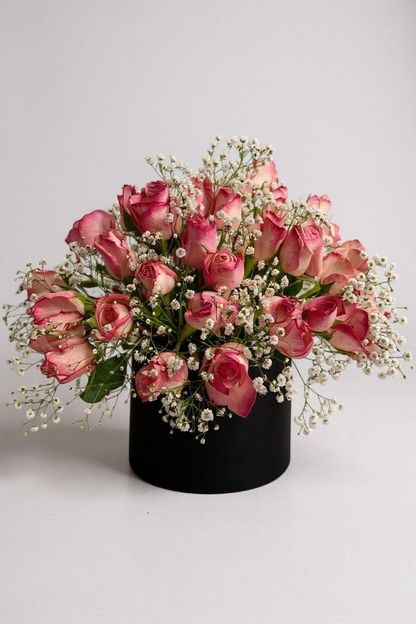 Box de Rosas Cor de Rosa